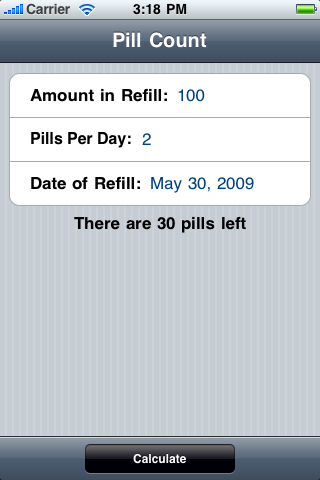 pill count